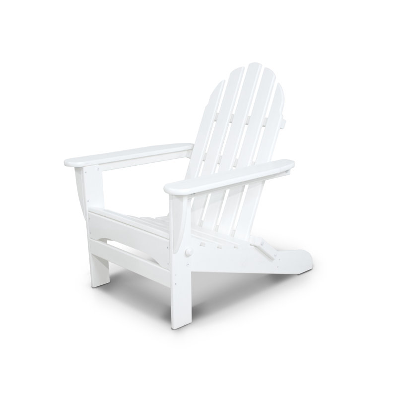 POLYWOOD Classics Folding Adirondack, White