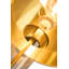 Albesa 57cm Cylinder Clear Glass Gold Metal Table Lamp