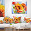 Bouquet of Full Blown Poppies - Floral Printed Throw Pillow