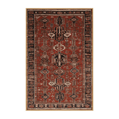 Machine Washable Persian Brown Area Rug