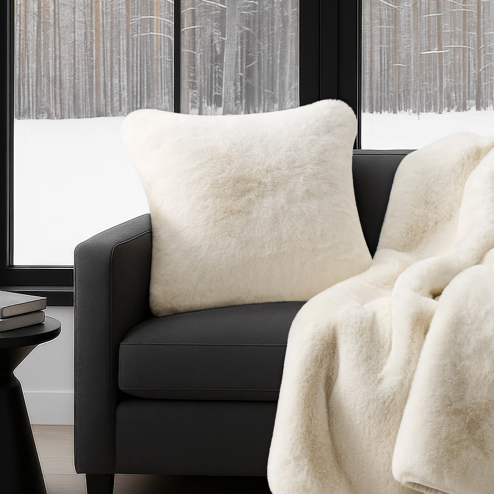 EverGrace 20" x 20" Pillow Cover, Arctic White, Square 20"