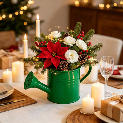 Arrosoir en fer forgé avec nœud en velours, seau à fleurs, arrosoir de jardin coloré et petit arrosoir ménager pour plantes en pot