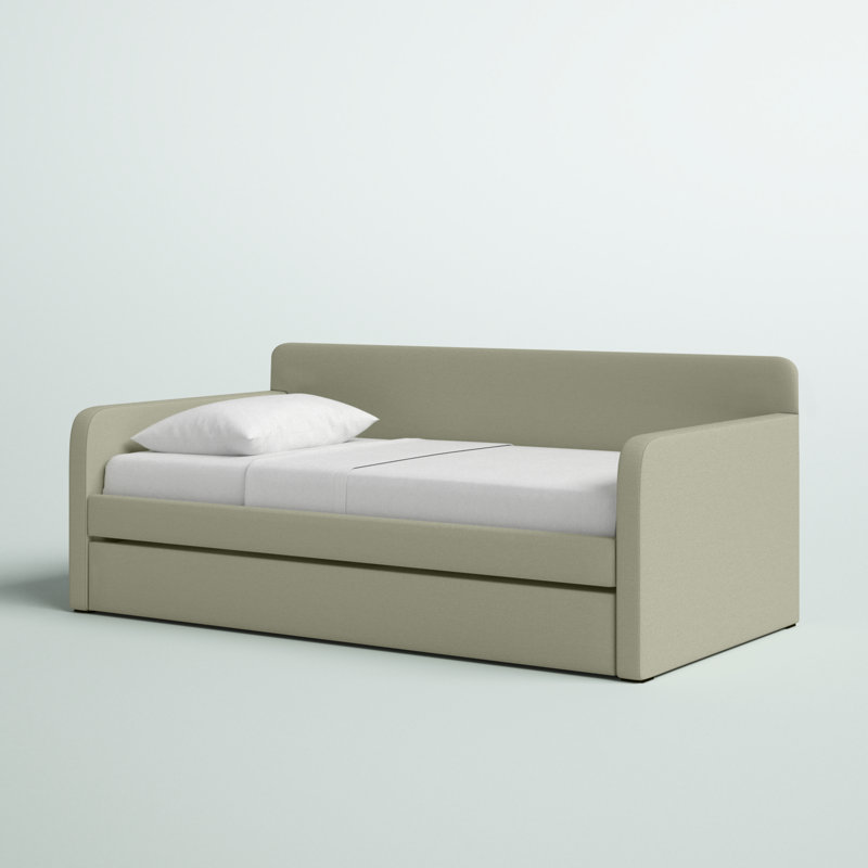 Lit de jour simple avec couchette Chandita, Beige