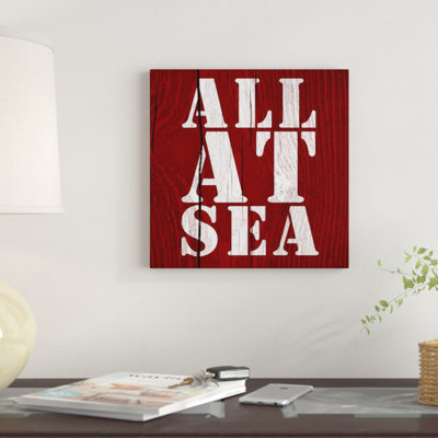 «All at Sea» par PI Studio - reproduction d'art textuel sur toile