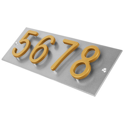 Colourtree Personalized 4-Digit Floating House Numbers Horizontal Street Address Wall Plaque – Custom Horizontal Outdoor Home Sign
