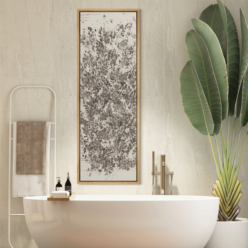 Illustration détaillée de la ligne botanique dans un style classique - grande impression encadrée sur toile de la chambre principale