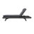 Lounge Chaise Set With Headrest, Space Available On One Side, Acacia Wood In Black With Water-Resistant Lounge Cushions (3-Fold & 4 Inch)-173427863
