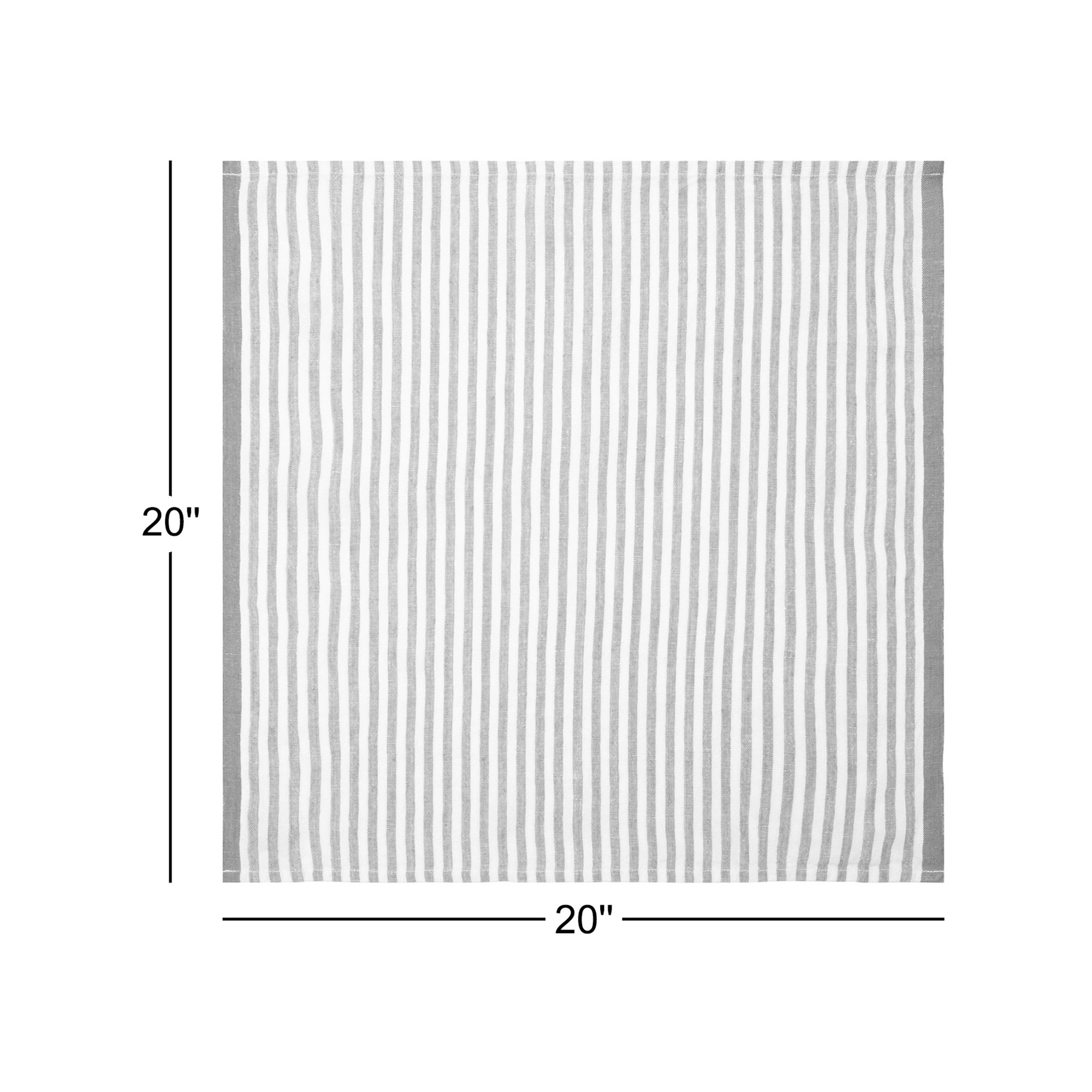 Adamsburg Linen Striped Square Napkin, Blueberry