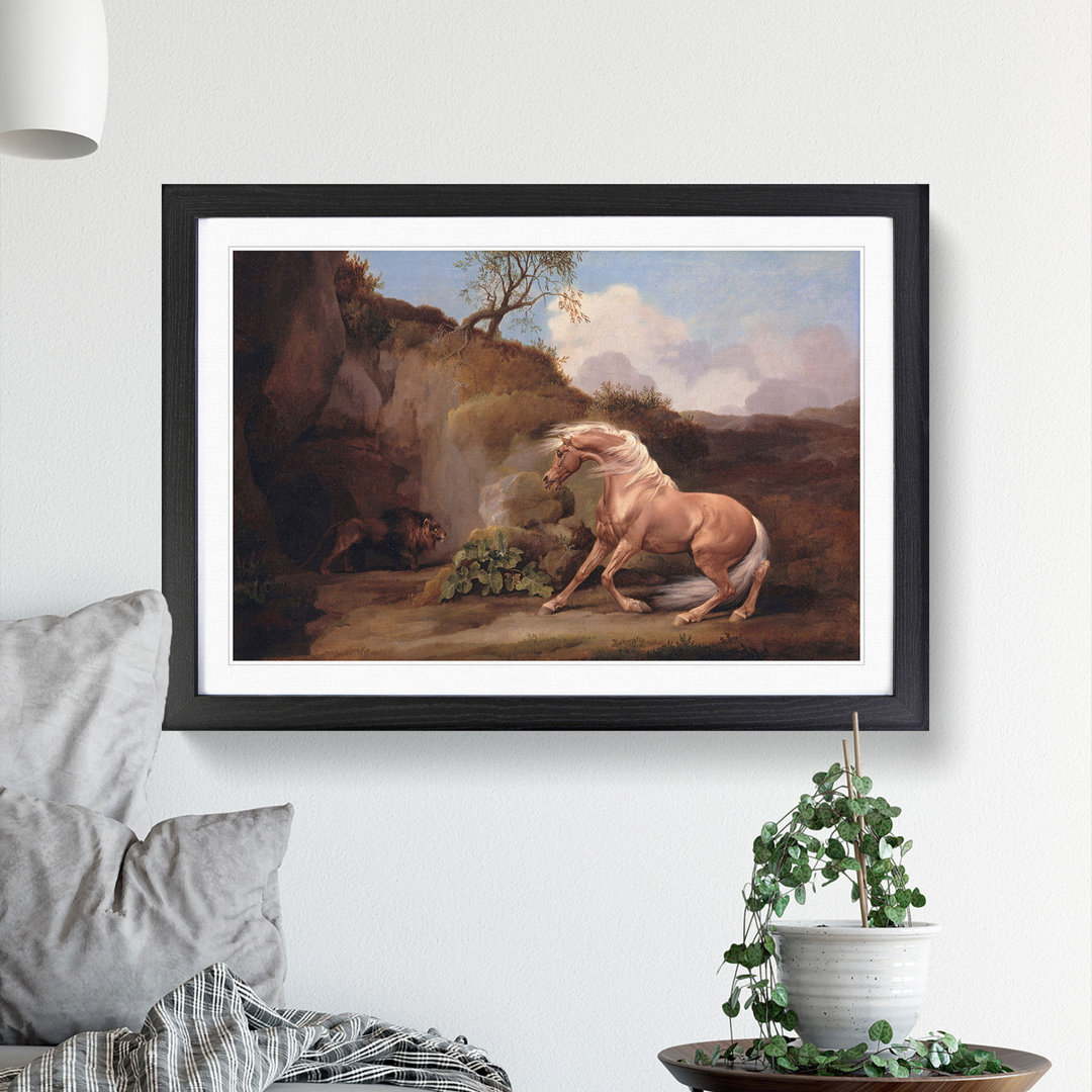 Horse Frightened by George Stubbs - Picture Frame Painting