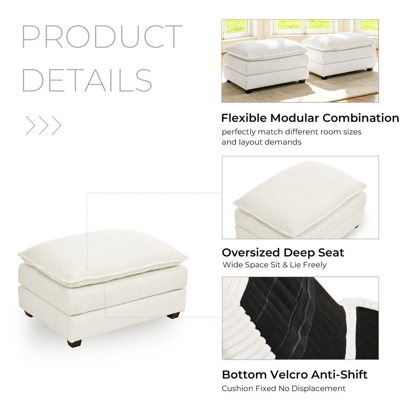 Repose-pieds Eleanore, Beige
