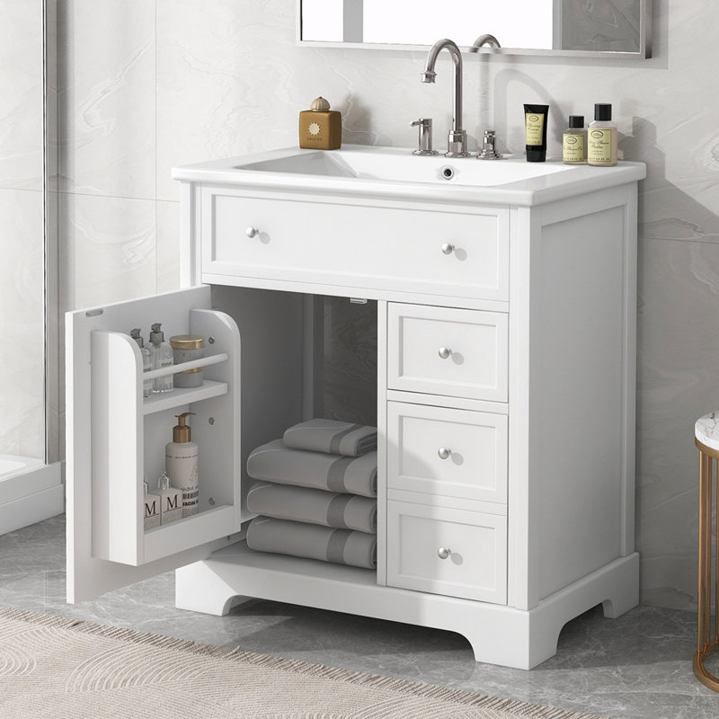 Sharada 30'' Single Bathroom Vanity with Ceramic Top