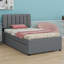 Lit plateforme tapissier avec lit gigogne-1948267935