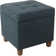 17.5" Wide Tufted Square Storage Ottoman