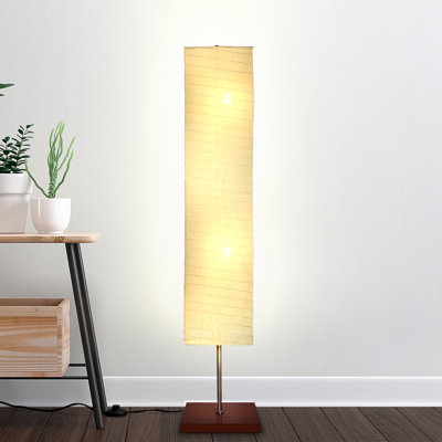 48'' Brown LED Column Floor Lamp