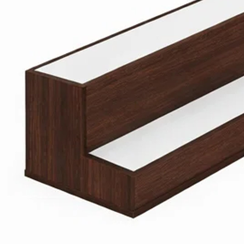 Étagère de bar Rahy avec DEL et musique, conception à 2 niveaux, brun noyer de 37 pouces, 7,12 po H x 37,4 po L x 8,3 po P