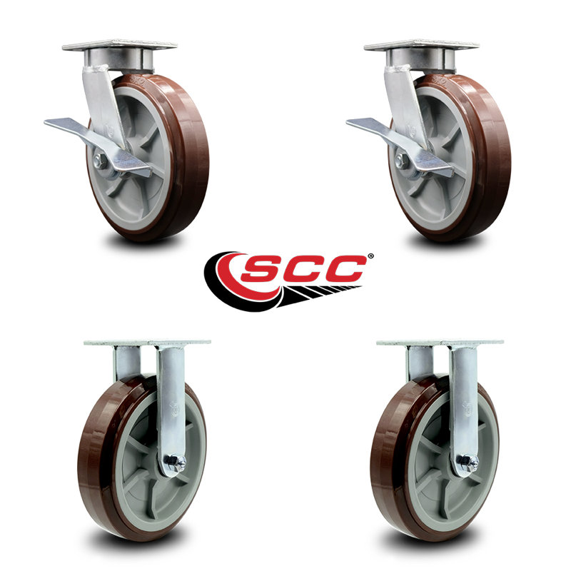 4 Piece Poly on Polyolefin Caster Set