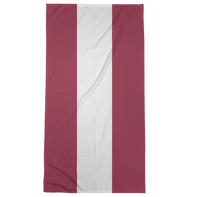 Microfiber Bath Towel, Atlanta Throwback Football Red/Off White