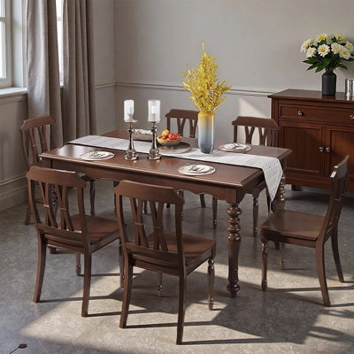 Retro fashion solid wood dining table sets