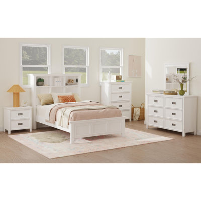 Guillot Kids Full Bookcase 5PC Bedroom Set In White