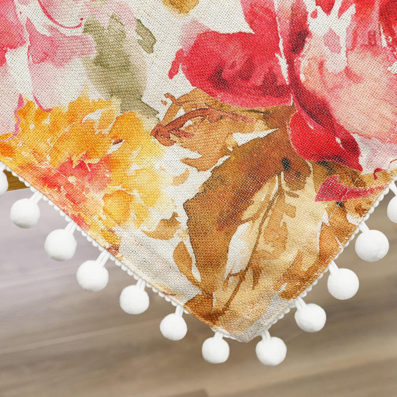 Clerc Floral Linen Textured Tablecloth, 102" x 54"