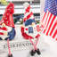 Figurines patriotiques de gnome avec des pattes suspendues - décor en polyrésine