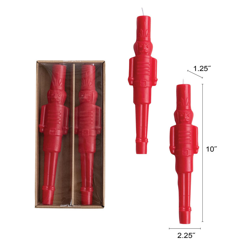 Unscented Taper Candle, Red