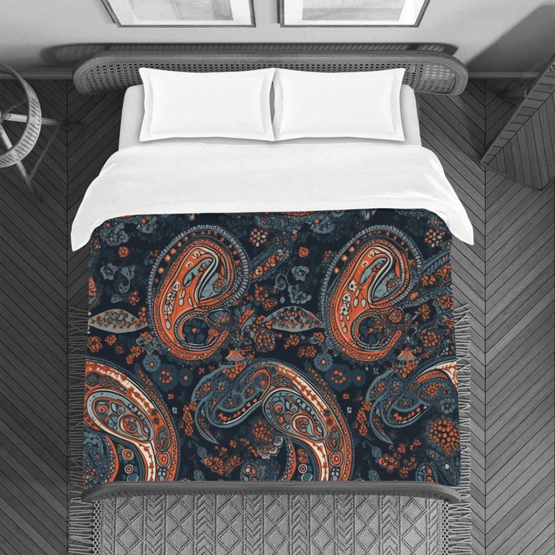 Paisley Bedding, Twin Duvet Cover