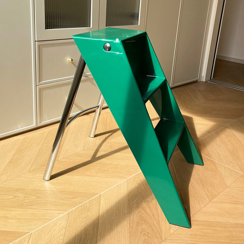 Cadre d'intérieur pliable olive pour la maison, multi-usage comme table d'appoint, tabouret ou, style minimaliste, réglage manuel de la hauteur, fixation au sol, tablettes de rangement, glissement, fabriqué en ABS + acier Q235, profondeur de 17,12 po,
