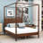 Wood Canopy Bed with Headboard-11329195