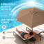 Housse de remplacement pour auvent pour parasol de patio de 10 pi pouvant accueillir 6 baleines (toile seulement)-1956567968-2058194368