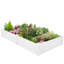 Lit de jardin surélevé rectangulaire blanc en PVC blanc-1936867477