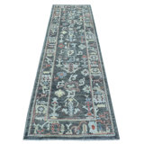 Briance One-of-a-Kind Runner 2'9" X 9'8" New Age Runner Wool Area Rug in Grey