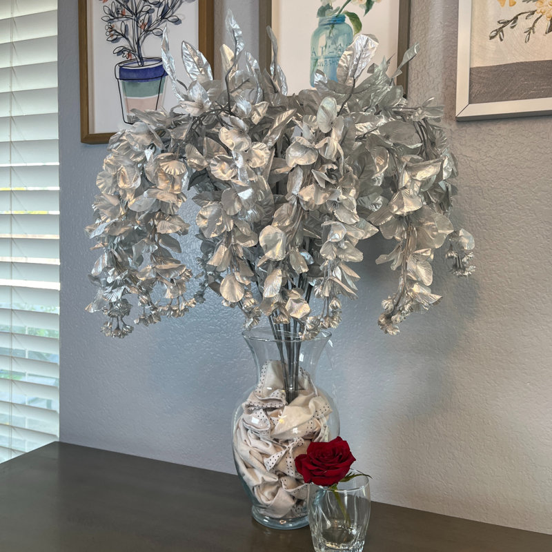 Wisteria Arrangement, Metallic Silver