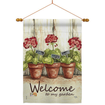 Ensemble de drapeaux H 40 po x l 28 po « Welcome to My Garden »