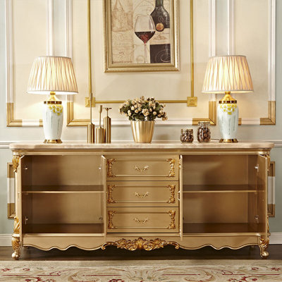 Gold Solid Wood Sideboard