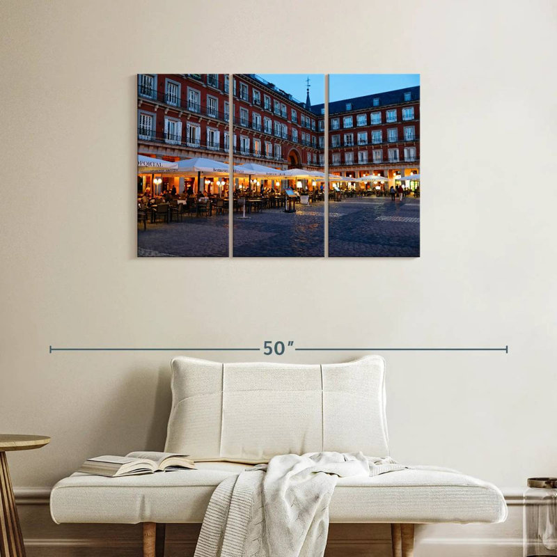 Nicci Plaza Mayor Night Ambiance, 24" H x 38" W