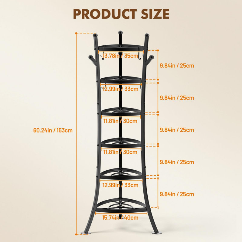 Carbon Steel Free Standing Pot Rack