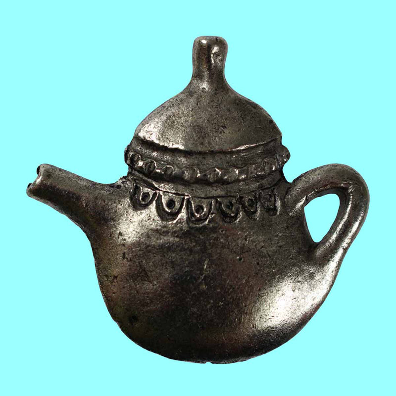Antique Silver Brass Teapot Cabinet Knob with Mounting Hardware
