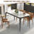 Krystah Rectangular Large Corner of Sintered Stone Ceramics Dining Table with Metal legs-1129429573-1129429572