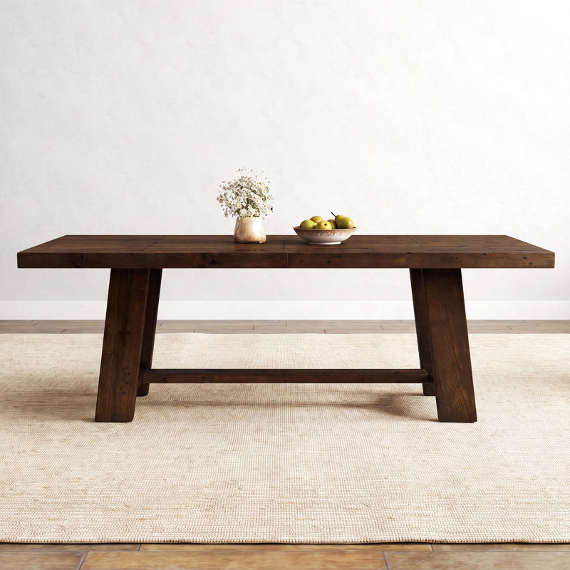 Table de salle à manger en bois massif 78,7 po, Noyer