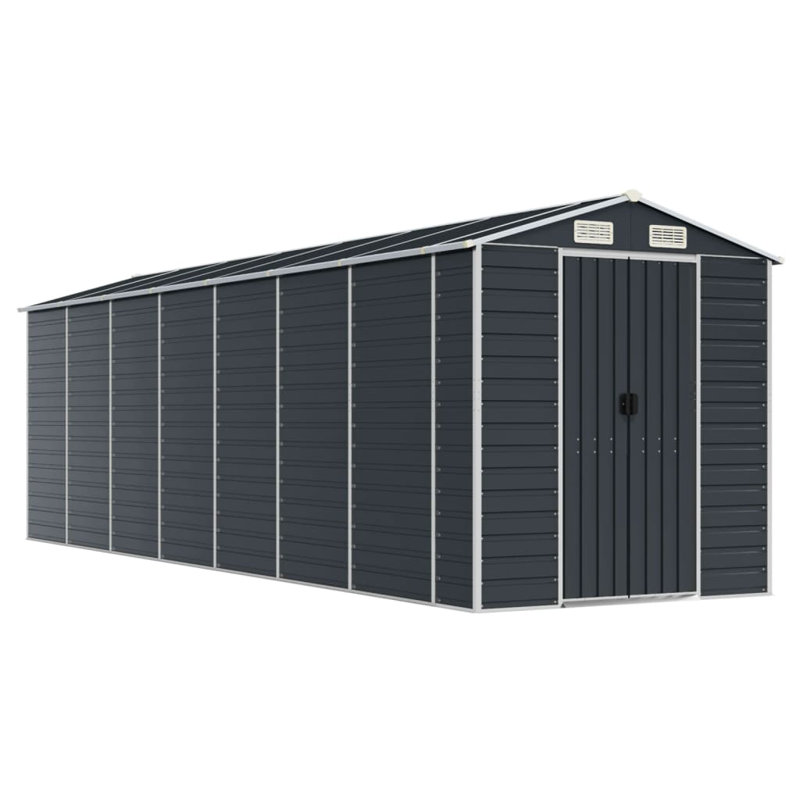 Storage Shed, 78" H x 75.2" W x 252" D, Anthracite