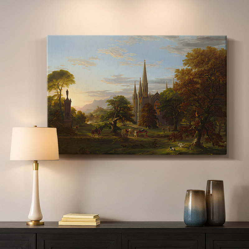 Le départ-Thomas Cole-Gallery, toile tendue-1837, 18 x 27