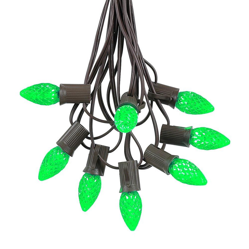 Lampe de noël pour l’extérieur 25 lumières de chaîne, Vert