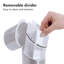 Ensemble porte-brosses à dents pour salle de bain - Rangement de comptoir en acier inoxydable, peut contenir jusqu'à 4 brosses à dents, facile à nettoyer, ventilation hygiénique, séparateur amovible