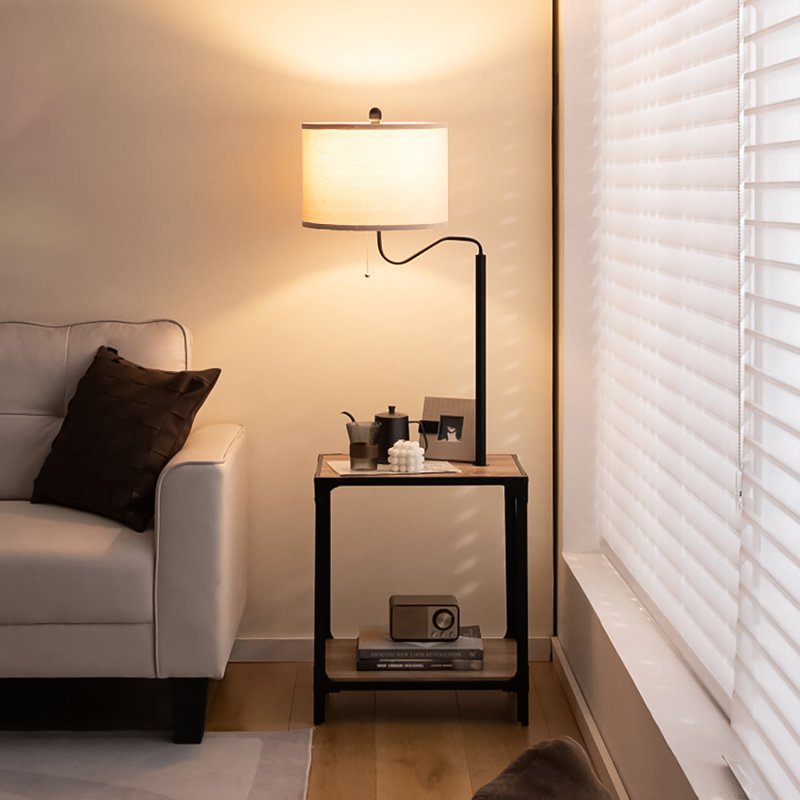 Bencouse 57'' Brown Task Floor Lamp Set