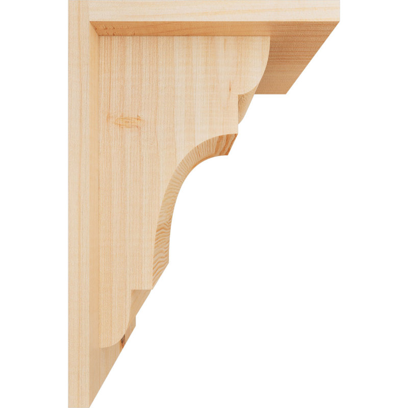 New Brighton Corbel avec plaque arrière, H 12 po x l 7,5 po x P 8 po, Sapin de Douglas, Lisse
