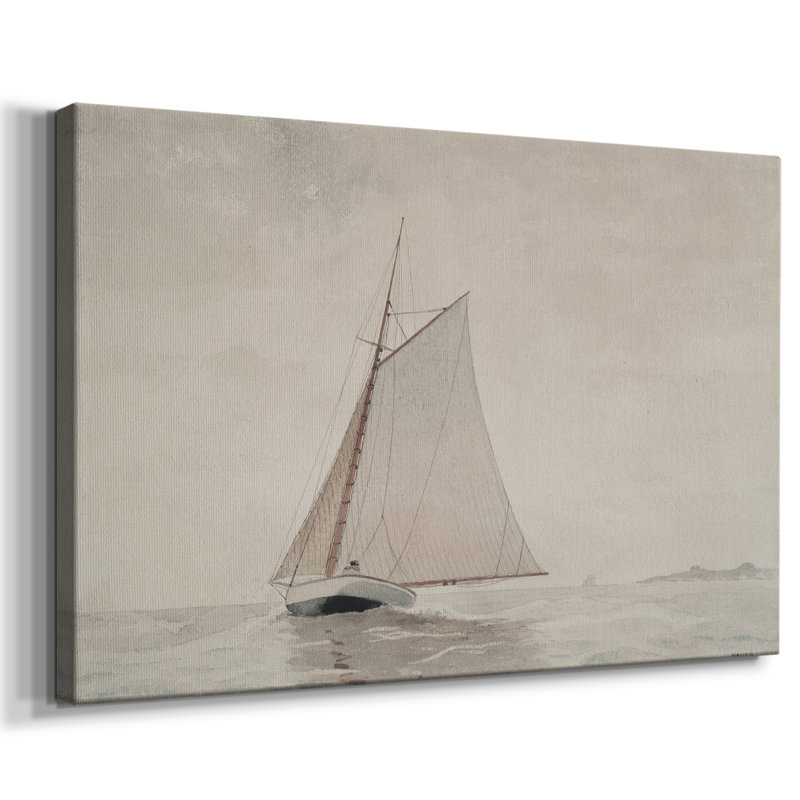 Rétro nautique - Cxxi, H 13 po x l 19 po, Toile tendue