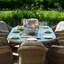 Balch 8 Seat Oval Rattan Fire Pit Dining Set