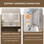  Recessed or Surface Mount Framed 4 Door Medicine Cabinet with 6 Adjustable Shelves and Lighting