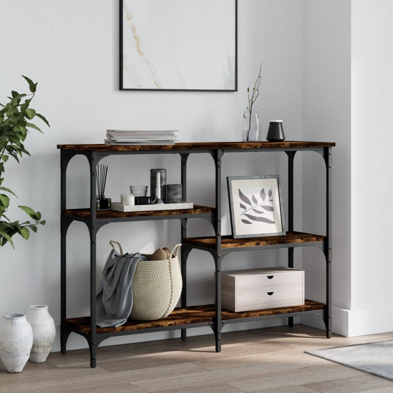 Console Table, Smoked Oak, 75cm H x 102cm W x 29cm D